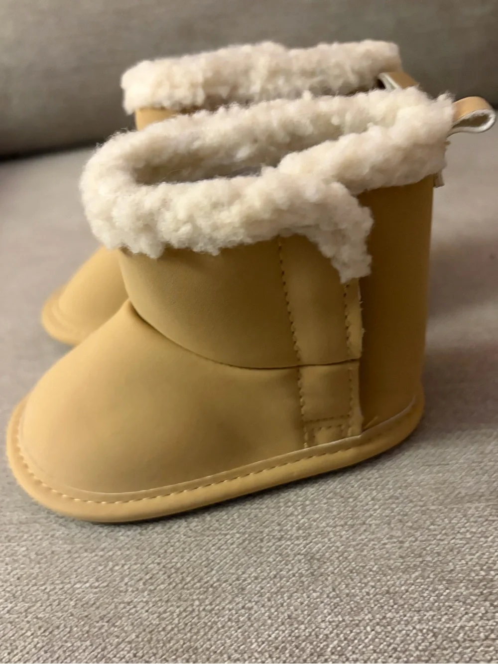 Carter’s Baby Cozy Faux-Shearling Booties in Tan